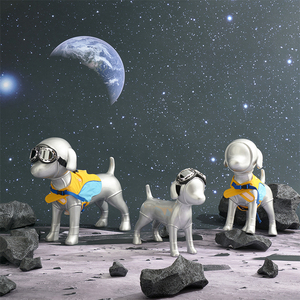 Maniquí de Fibra de Vidrio con Forma de Perro Espacial <span class=keywords><strong>para</strong></span> Tiendas de Mascotas y Fotografía Profesional de E-commerce, Exhibición en Salas de Exhibición de Marcas de Mascotas - Product Image 2