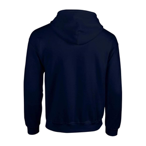Sudadera con capucha oversize de algodón polar negro de 400GSM, estilo streetwear, con hombros caídos y cremallera completa, de corte holgado. - Product Image 2