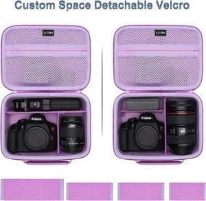 Étui pour appareil photo compatible avec Canon EOS Rebel T7/R50/R6 Mark II/R100/R50 V/T6/R8/R10/R5, avec 4 séparateurs et bandoulière - Product Image 2