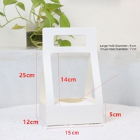 Boîte à fleurs rectangulaire en carton faite à la main pour l'emballage de plantes et de bouquets, vente en gros