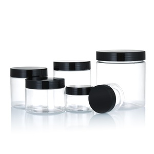Bán Buôn Mỹ Phẩm Bao Bì Thực Phẩm 1Oz 2Oz 4Oz 6Oz 8Oz Rõ Ràng Hổ Phách Trắng Pet Nhựa Jar Với Màu Đen Trắng Vàng Bạc Có Nắp Đậy - Product Image 4