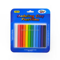 Pâte à modeler 10 couleurs assorties, lot en blister, bâtonnets rainurés, prêt à la vente, cadeau de Noël, faveurs de fête