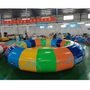 Bote Giratorio Inflable para Agua, Juego Acuático para Playa, Bote Disco Inflable Remolcable Flotante <span class=keywords><strong>Saturn</strong></span> - Product Image 4