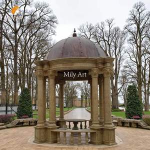 Hot bán Tay Chạm Khắc lâu đài vườn trang trí Antique đá cẩm thạch <span class=keywords><strong>gazebo</strong></span> retangular - Product Image 2