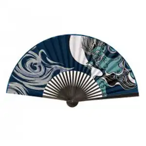 Eco-friendly lucky charms bamboo hand folding fan business gift