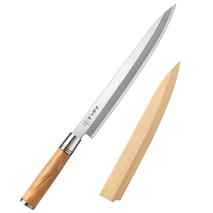 XINZUO Oferta Especial <span class=keywords><strong>Cuchillo</strong></span> <span class=keywords><strong>de</strong></span> Sashimi con Mango <span class=keywords><strong>de</strong></span> Madera <span class=keywords><strong>de</strong></span> Olivo <span class=keywords><strong>Profesional</strong></span> <span class=keywords><strong>de</strong></span> Cocina Sakimaru Japonés para <span class=keywords><strong>Sushi</strong></span> Yanagiba con Vaina <span class=keywords><strong>de</strong></span> Madera - Product Image 1