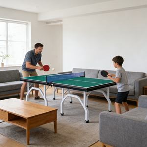 Table de tennis pliable professionnelle personnalisable, ensemble de tennis de table pliable portable pour les voyages, kit de jeu tout-en-un facile à transporter - Product Image 3