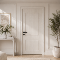 Porte en PVC plaqué sous vide avec motif sculpté, résistante à l'humidité, anti-déformation, qualité durable pour la décoration résidentielle