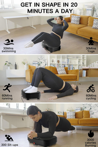 Plataforma Vibratoria de Cuerpo Completo con Capacidad de Peso de 330 LBS, Máquina de Vibración 2 en 1 para Tonificación <span class=keywords><strong>y</strong></span> Relajación - Product Image 5
