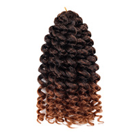 En gros, Cheveux synthétiques en fibre haute température africaine de 8 pouces, style Jamaican Bounce Jumpy Wand Curl, pour tresses au crochet et torsades