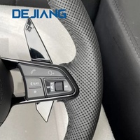 Volant de voiture en cuir pour Audi 2014 2015 2016 B9 Q5 A3 S3 S8 R8 RS3 S6 A4 A5 A6 avec palettes de changement de vitesse, compatible OEM pour la conduite