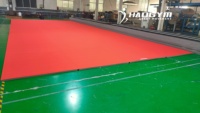 Tapis de gymnastique HAOGYM, tapis de sol à ressorts 14x14m, sol en bois à ressorts, couleur rouge, épaisseur populaire 3cm 4cm 5cm, taille personnalisable.