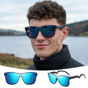 <b>Large</b> <b>Frame</b> Polarized Sunglasses Black PC <b>Frame</b> TAC Lens UV400 Outdoor Cycling Sports Eyewear - Product Image 4