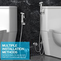Kit de pulvérisateur de bidet mural réglable en acier inoxydable 304 moderne avec jet vertical pour toilettes et soins de bébé