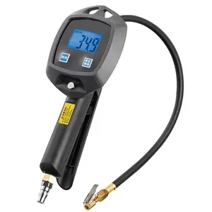 Jauge de pression des pneus numérique avec gonfleur, accessoires de mandrin d'air et de compresseur 255 PSI avec coupleur à connexion rapide,