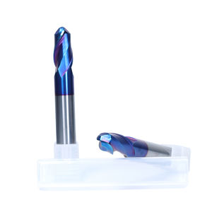 Outils de découpe CNC, fraise à bille, fraiseuse, revêtement nano personnalisable, acier inoxydable HRC65-72, 45 spirales, 2 lames, ZY/OEM - Product Image 2