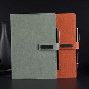 Carnet en similicuir grainé vintage avec logo personnalisé en relief, journal d'écriture quotidien pour le bureau - Product Image 1