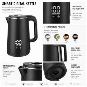 2026 Smart <b>Digital</b> Touch Screen LED Display With Time Setting Tea <b>Kettle</b> Temperature Control Precise Heating Ensures - Product Image 5