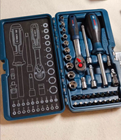 Jeu de clés à cliquet Bosch 37 pièces 1/4'' à couple élevé, kit d'outils manuels pour réparation automobile