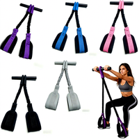 Sangle de traction personnalisée 90LB avec poignée, élastique et réglable, multifonctionnelle, pour entraînement de résistance avec pédale et poignée