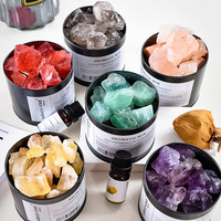 Parfum aérobie de haute qualité, coffret cadeau d'aromathérapie diffuseur d'arôme d'huile essentielle de pierre brute pour pierre de guérison