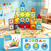 Jeu de 69 pièces de puzzle magnétique coloré pour fenêtre, lettres de l'alphabet, jouet éducatif pour l'apprentissage, idéal pour les jeux en classe pour enfants - Vente Flash