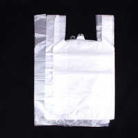 Sac à provisions d'emballage à emporter de transporteur de gilet de T-Shirt en plastique PE HDPE transparent personnalisé pour des affaires et une utilisation d'exposition de supermarché
