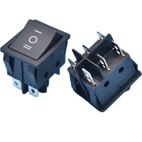 Interrupteur à bascule IP65 3 positions 6 broches 16A 250V double circuit en plastique ignifuge V0 pour chauffages, ventilateurs, outils électriques, durée de vie 50 000 cycles
