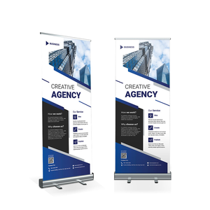 Tùy CHỈNH 80x200 Roll-up biểu ngữ hiển thị quảng cáo ngoài trời nhôm đứng có thể thu vào biểu ngữ - Product Image 4