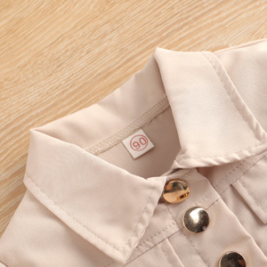Set 2 Pezzi Casual per Ragazze 90-130cm, Giacca Corta con Colletto e Maniche Lunghe & Gonna a Linea A con Fiocco per Primavera/Autunno - Product Image 4