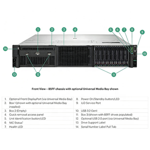 Serveur Rack 2U <span class=keywords><strong>HPE</strong></span> <span class=keywords><strong>ProLiant</strong></span> DL380 Gen11 Reconditionné pour IA, GPU, Cloud, Virtualisation, Stockage NAS et Centre de Données - Product Image 1