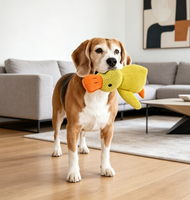 Nouvelle petite peluche pour chiens de compagnie, en forme de canard en coton et caoutchouc, qui émet des sons, offrant des avantages éducatifs et anti-stress