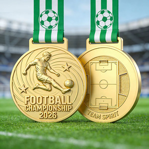 Medallas Personalizadas de Aleación de Zinc 3D para Deportes, Premio de Fútbol del Club Lion, Campeón 2026, Patinaje sobre Ruedas, Medalla de Metal - Product Image 3