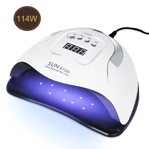 SUN X7 MAX 180W Double Hands Portable Nail Dryer Lamps for Fast Drying Nail Polish Gel Cure UV LED Nail Lamp