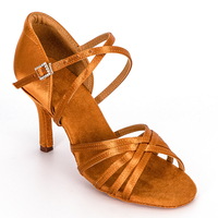 Calçado feminino para dança, calçado feminino básico personalizado prática e competição tango dança 8.5cm salsa latina
