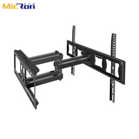 Soporte de Pared para TV Profesional de Pantalla Grande de 42-80 Pulgadas, Capacidad de Carga de 45 kg, Movimiento Completo, VESA 600x400, Brazo Flexible Inclinable y Giratorio de Metal