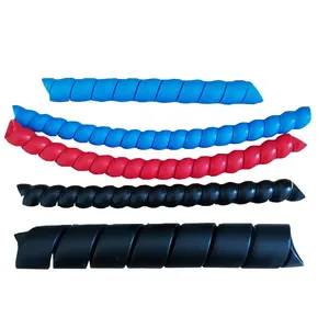 Red yellow black polypropylene spiral guard/wrap/protective sleeves/water hose/flexible cable plastic pipe