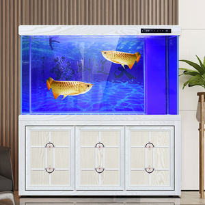 바닥 물통 필터 및 알루미늄 합금 스탠드 캐비닛이있는 도매 낮은 철 울트라 클리어 유리 수족관 탱크 - Product Image 3