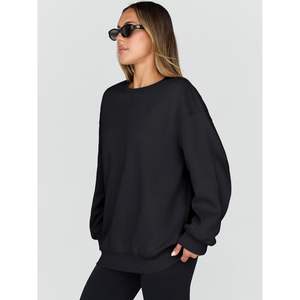2025 à la mode reine femmes sweats en soie confortable surdimensionné col rond hauts confortables automne hiver tenues en taille 4XL - Product Image 3