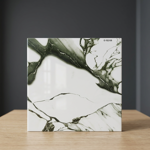 Carreaux de sol en céramique effet marbre blanc Calcutta 40x40cm, finition brillante, porcelaine émaillée, design pour salon intérieur - Product Image 3