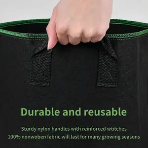 Aeration Fabric Pots With Handles Thickened Non-Woven Plant Grow Bag For Flowers And Planting Potatoes Tomatoes And Vegetable