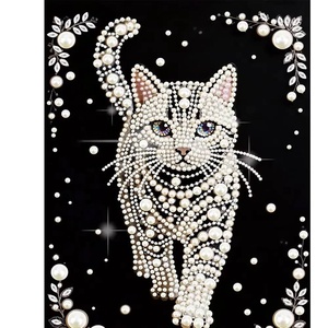 Kit de Peinture Diamant DIY XIXI avec Perles et Chat, Cadre Acrylique, Styles Multiples, Autocollants, Toile, Outils d'Artisanat, Décoration Murale pour la Maison - Product Image 6