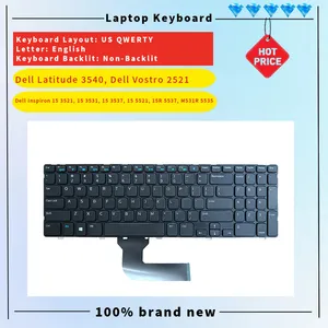 <span class=keywords><strong>Clavier</strong></span> de remplacement neuf pour ordinateur portable US, sans rétroéclairage, compatible Latitude 3540, 15 3521, 3531, 3537, 5521, M531r, 5535 - Product Image 3