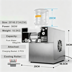 Máquina de Hielo en Escamas Eléctrica Más Vendida para el Hogar y Restaurantes, Capacidades de Almacenamiento de 20/60/120 kg, 110v/220v - Product Image 2