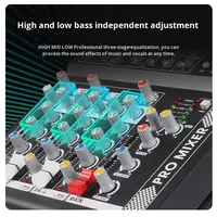 Console de mixage audio professionnelle Bluetooth pour scène, avec microphone double canal, en métal, pour conférences et performances