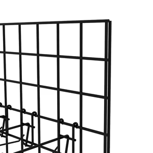 Tùy chỉnh cửa hàng kim loại dây lưới hiển thị đứng Tóc Giả bện tóc bó mẫu phụ kiện treo móc lưới Bảng điều khiển hiển thị giá - Product Image 6