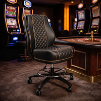 Chaise de bar moderne en cuir PU de qualité commerciale avec fente, vente chaude d'usine, chaise de machine de jeu de casino