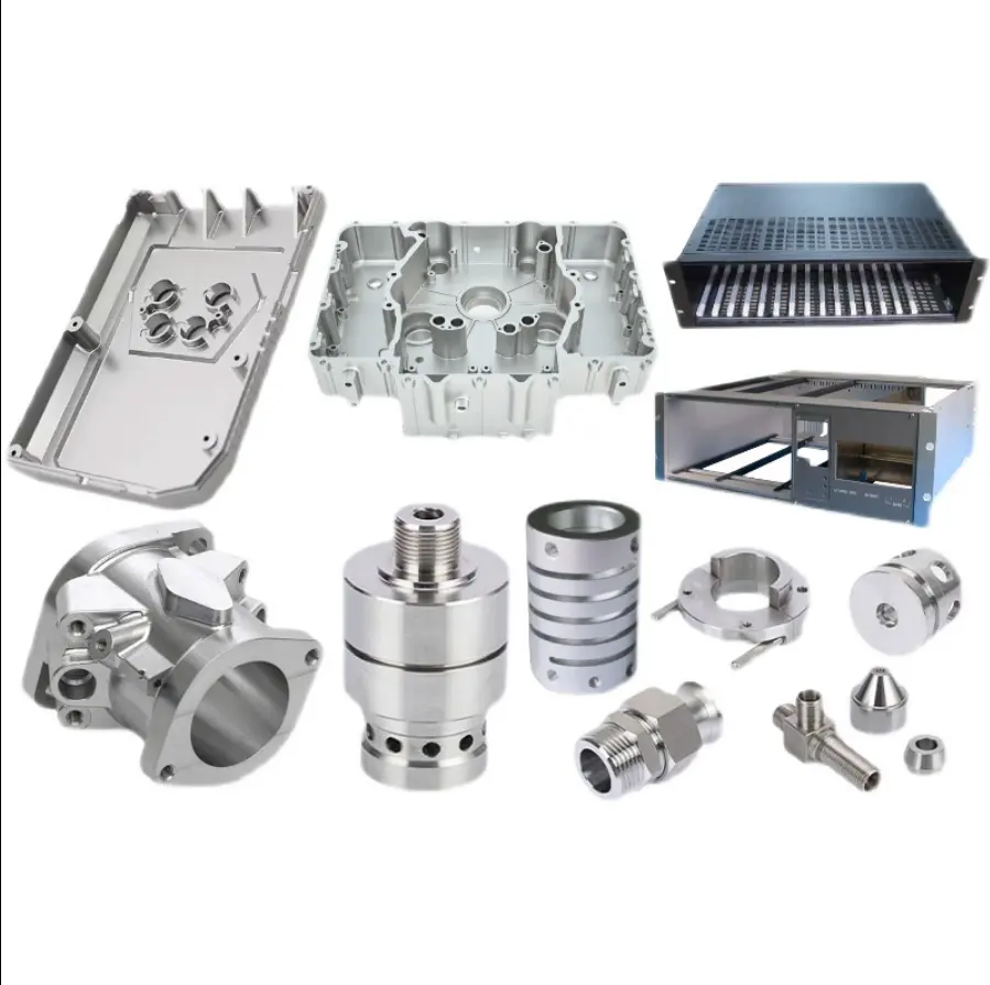 OEM7075/6061 komponen aluminium mesin presisi suku cadang baja tahan karat mesin cangkang aluminium anodized