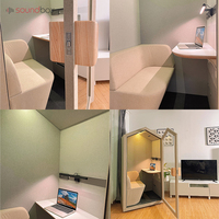 Cabina de Oficina Insonorizada para una Persona, Cabina de Reducción de Ruido para Reuniones, Cabina de Oficina Ecológica para el Hogar