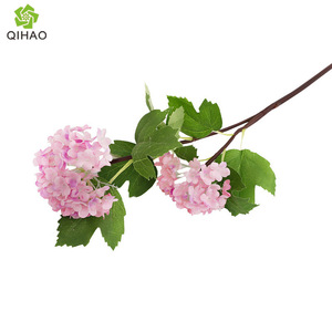 Hydrangeas artificiels roses en plastique et soie, haute simulation, pour mariage et décoration intérieure, bouquet - Product Image 5